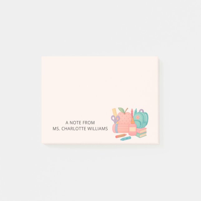 Post-it Notes pour la rentrée des enseignants en c (Devant)