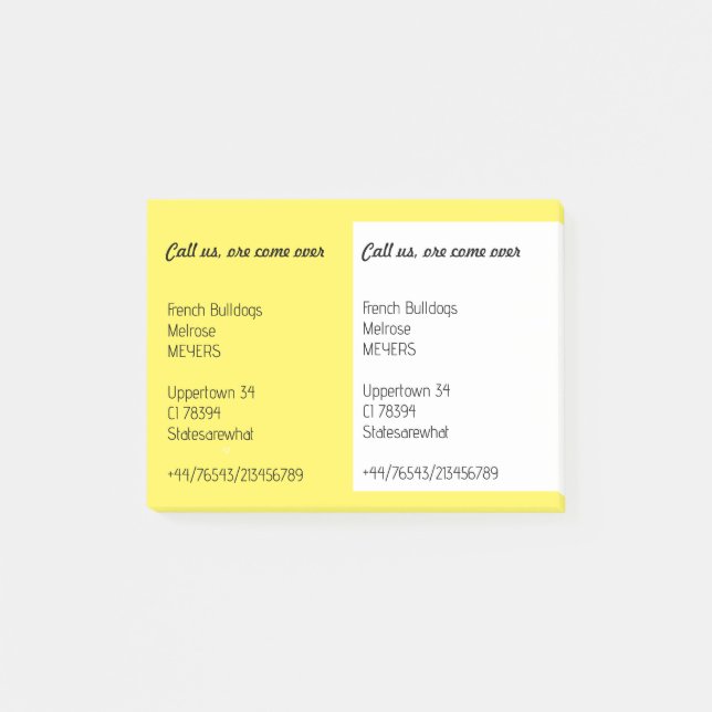 Post-it® Notes pour votre dépliant  (Devant)
