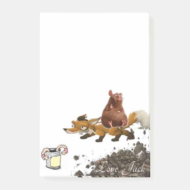 Post-it Notes Renard Souris Ver (Devant)