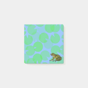 Post-it® Notes repositionnables de grenouille avec nénuphar