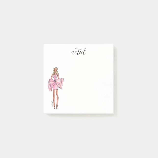Post-it notes robe rose (Devant)