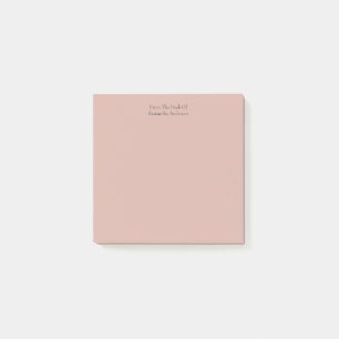 Post-It Notes rose poudré personnalisés