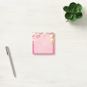 Post-It Notes Roses Roses et Blancs