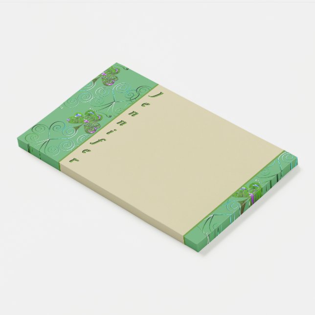 Post-it® Notes shamrocks (Incliné)