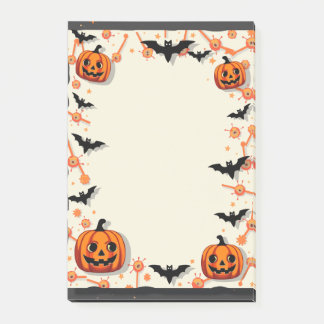 Post-it® Notes sticky Halloween avec Citrouilles et chauves