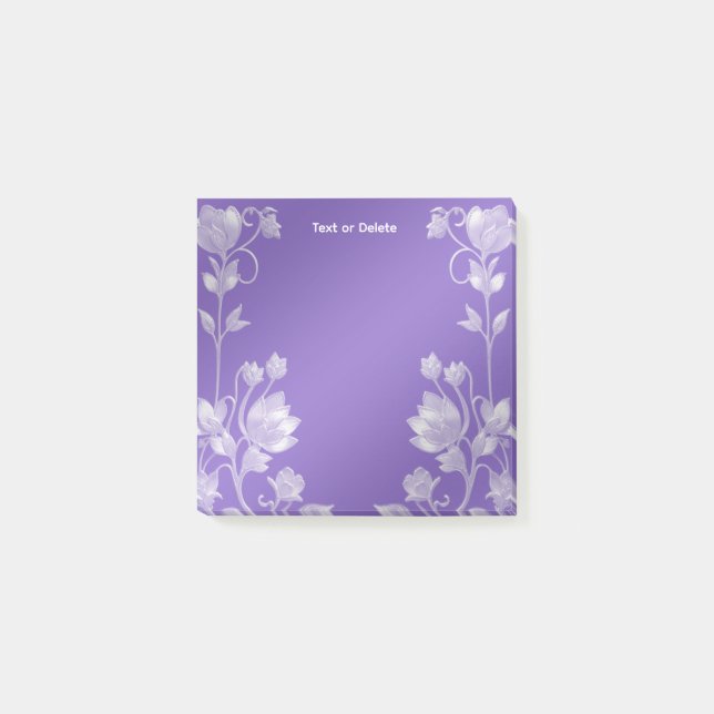 Post-it® Notes stylées de floral violet (Devant)