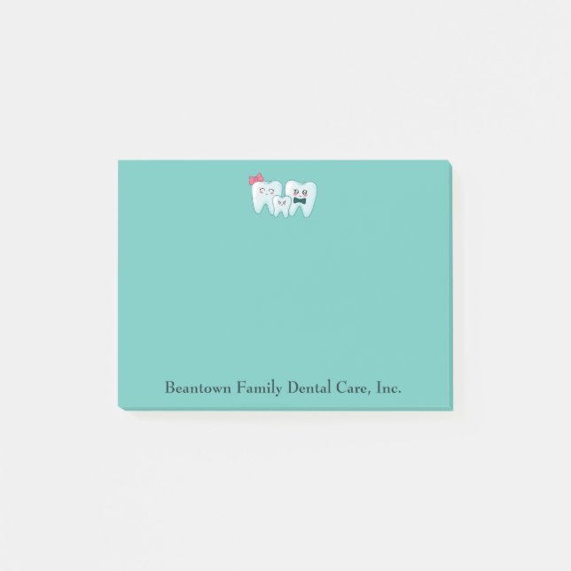 Post-it® Notes sur la famille de dents (Devant)
