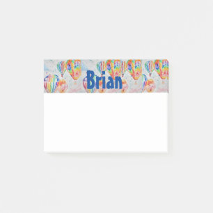 Post-it® Notes sur l'aquarelle de Hot Air Balloon