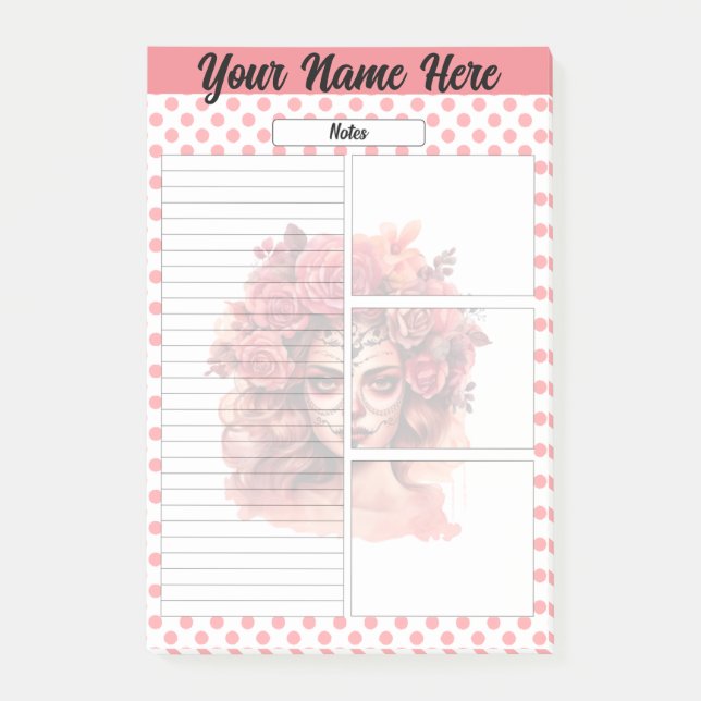 Post-it® Notes sur le crâne de sucre (Devant)