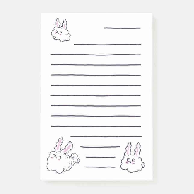 Post-it® Notes sur le lapin de poussière (Devant)