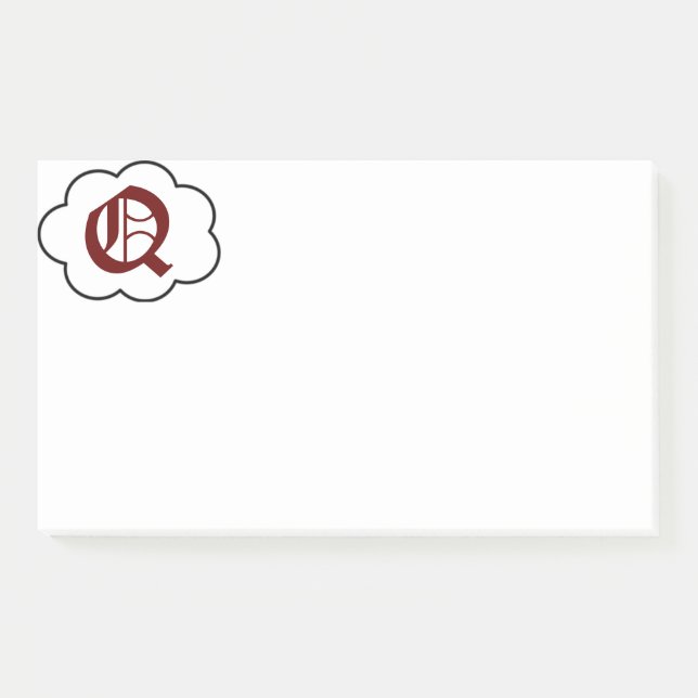 Post-it® Notes sur le monogramme initial (Devant)