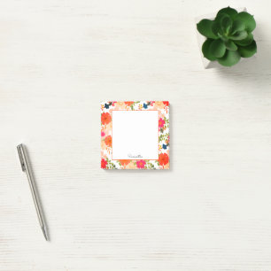 Post-it® Notes sur le nom floral orange