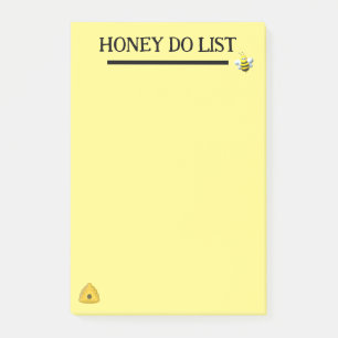 Post-it® Notes sur le thème de l'abeille de la liste de cho