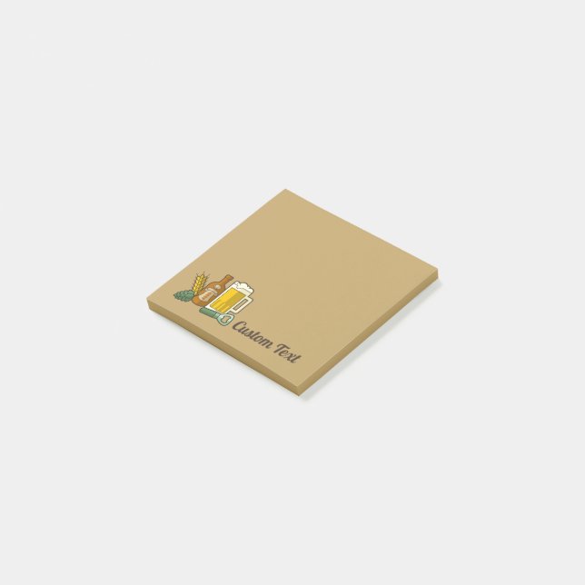 Post-it® Notes sur les icônes de bière (Incliné)