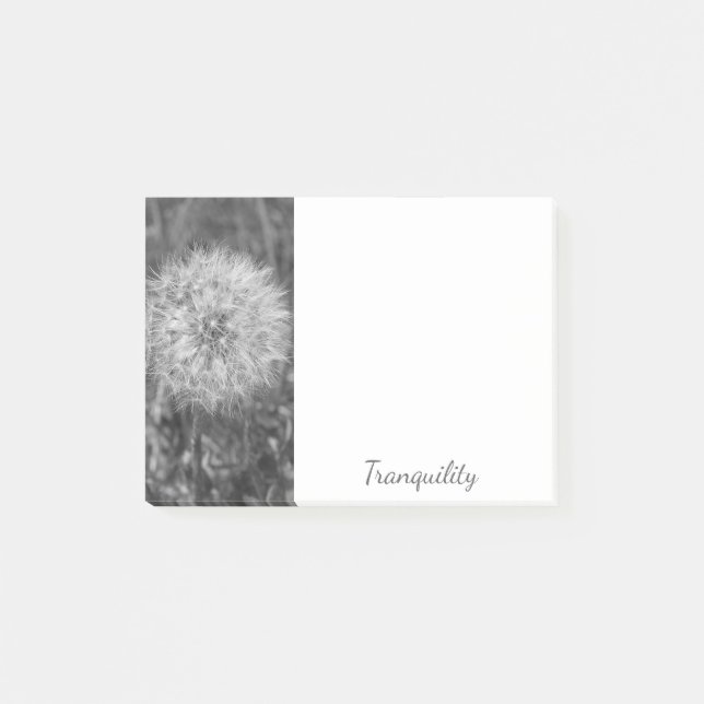 Post-It Notes tranquilles noir et blanc en relief (Devant)