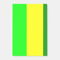 Post-it Notes Vert Jaune Rayure