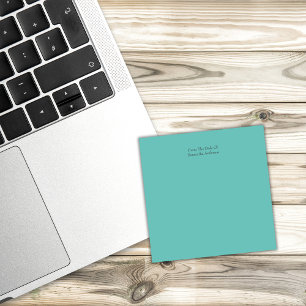 Post-it® Notes vert sarcelle personnalisées