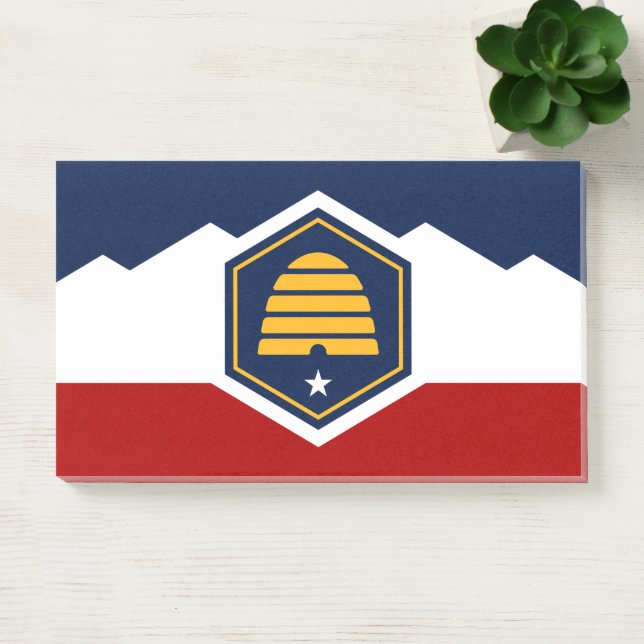 Post-it® Notes with new flag of Utah, USA (Bureau)