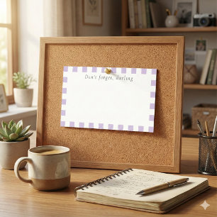 Post-it® N'oublie pas chéri   Vichy lavande mignon