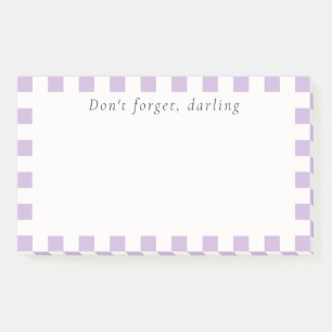 Post-it® N'oublie pas chéri Vichy lavande mignon