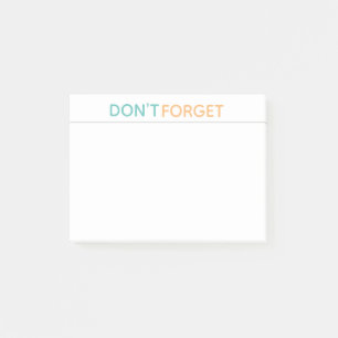 Post-it® N'OUBLIEZ PAS LES Notes Post-it