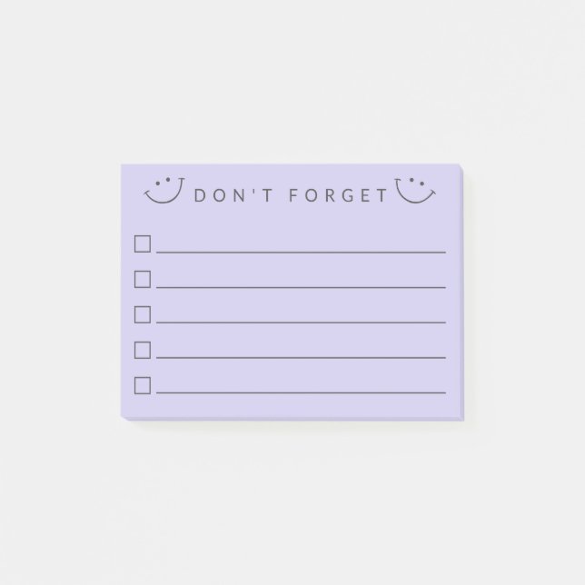 Post-it® N'oubliez pas les sourires (Devant)