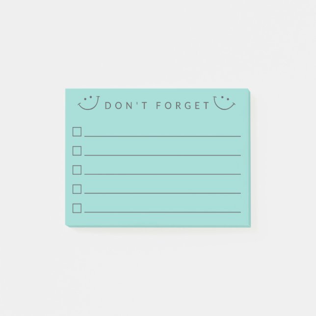 Post-it® N'oubliez pas les sourires (Devant)