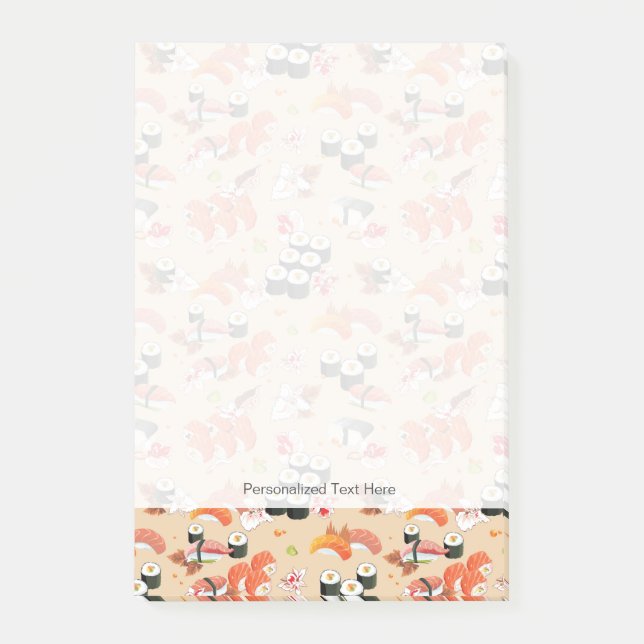 Post-it® Nourriture japonaise : Motif 3 de sushi (Devant)
