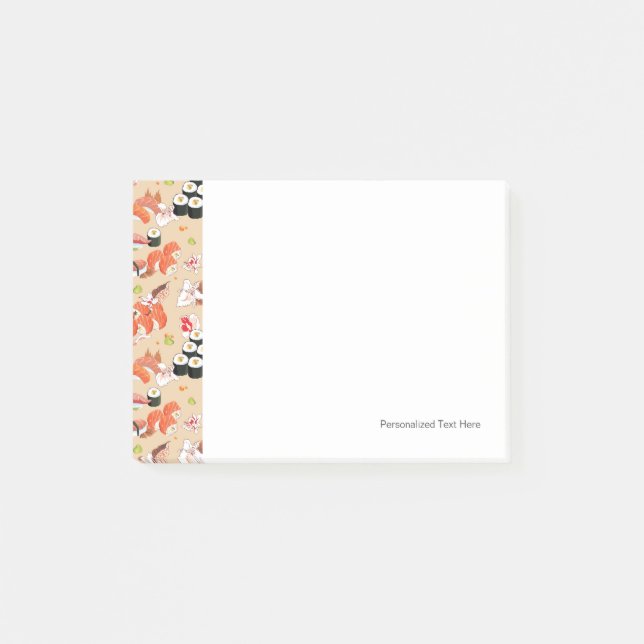 Post-it® Nourriture japonaise : Motif 3 de sushi (Devant)