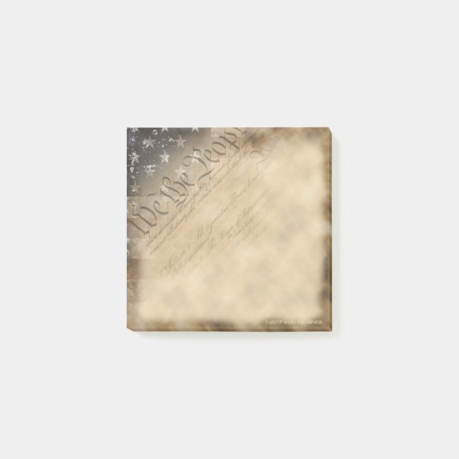 Post-it® Nous le style de cru de drapeau américain de (Devant)