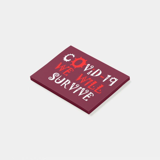 Post-it® Nous survivrons à COVID-19 - Force et résilience (Incliné)