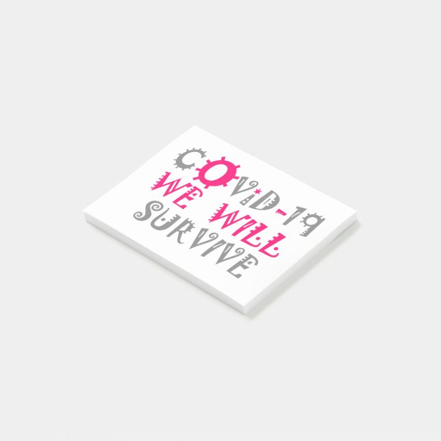 Post-it® Nous survivrons à COVID-19 - Force et résilience (Incliné)