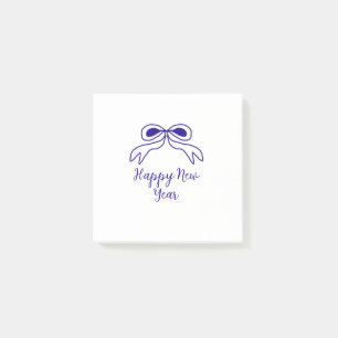 Post-it® Nouvelle année nom date simple minimaliste bleu ru