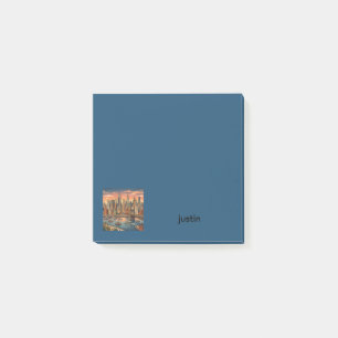Post-it® Nouvelle ligne d'horizon de York Voyage Art Vintag