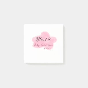 Post-it® Nuage neuf rouge pastel shower de mariage nommédat