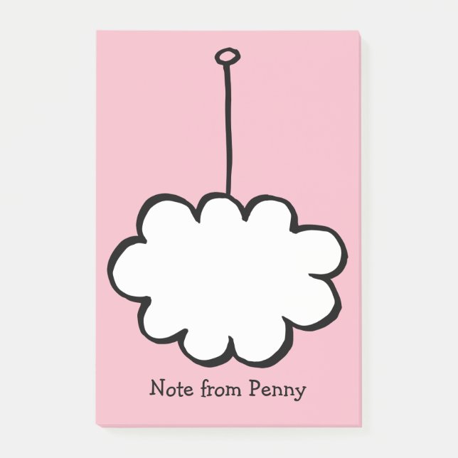 Post-it® Nuage personnalisé sur une ficelle (Devant)
