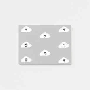 Post-it® nuages avec le gris de visages (2)