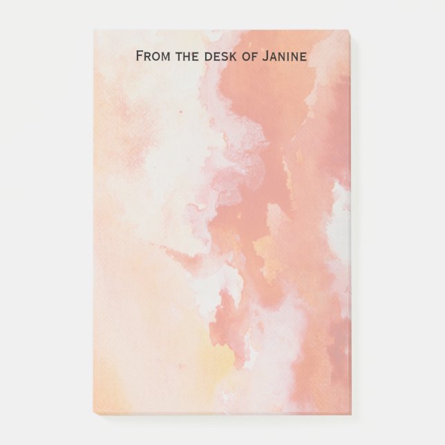 Post-it® Nuages d'orange d'aquarelle (Devant)