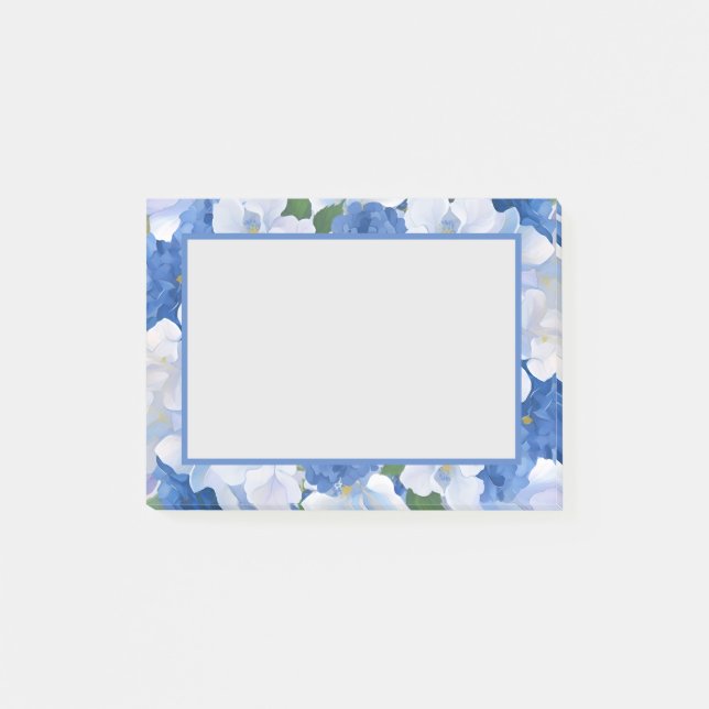 Post-it® Nuances de fleurs bleues (Devant)