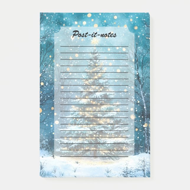 Post-it® Nuit silencieuse Forêt de Noël Arbre lumineux (Devant)