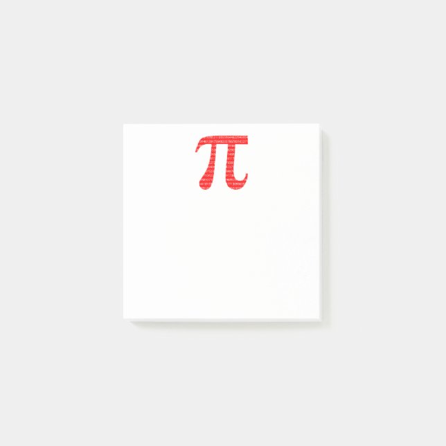 Post-it® Numéro rouge d'origine pi jour symbole mathématiqu (Devant)