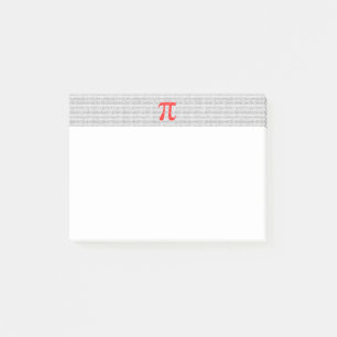 Post-it® Numéro rouge d'origine pi jour symbole mathématiqu