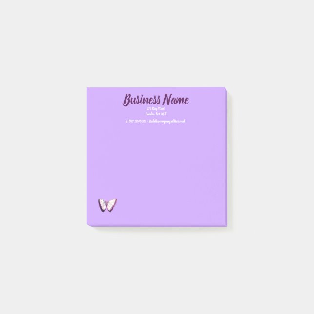 Post-it® Objets marketing personnalisé violet (Devant)