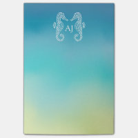 Océan Ombre de plage de monogramme d'hippocampe