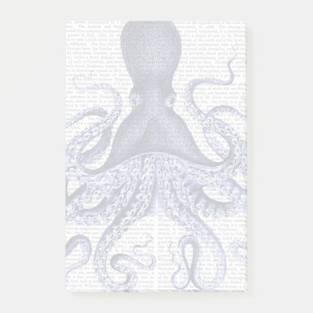 Post-it® Octopus bleu (Devant)