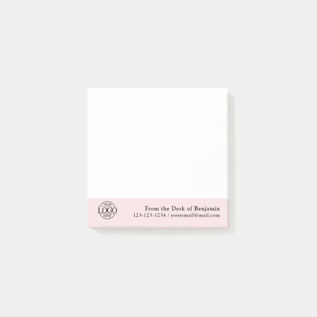 Post-it® Office Custom Modern Simple Logo From the Desk of (Devant)