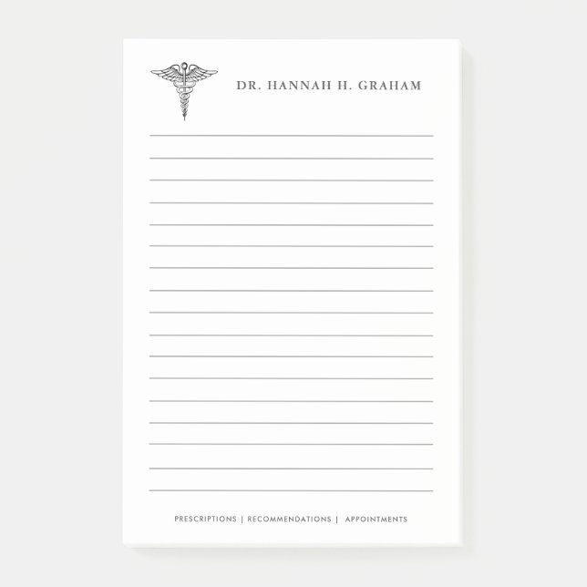 Post-it® Office Customizable Lined de docteur (Devant)