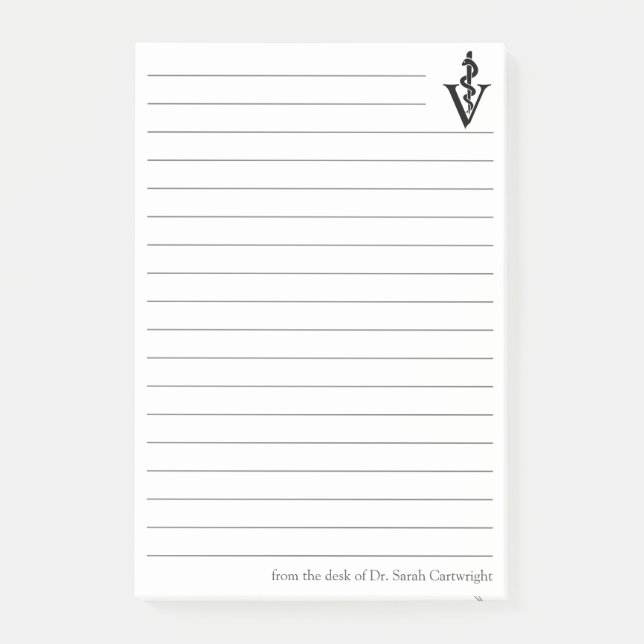 Post-it® Office vétérinaire personnalisé Caduceus vétérinai (Devant)