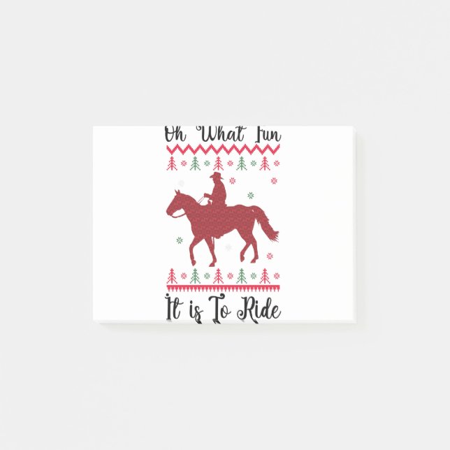 Post-it® Oh Quelle Joie De Faire Du Cheval Noël (Devant)
