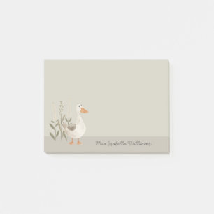 Post-it® Oie d'aquarelle mignonne personnalisable